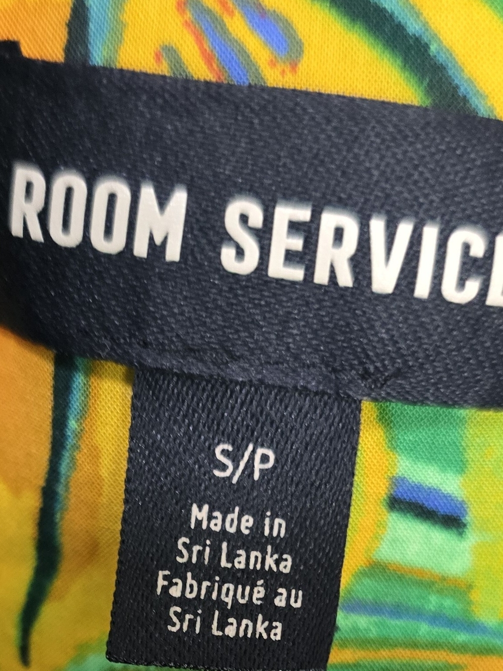 Room Service Women's Tropical Leaf Pajama Set in Green Multi - Picture 2 of 4